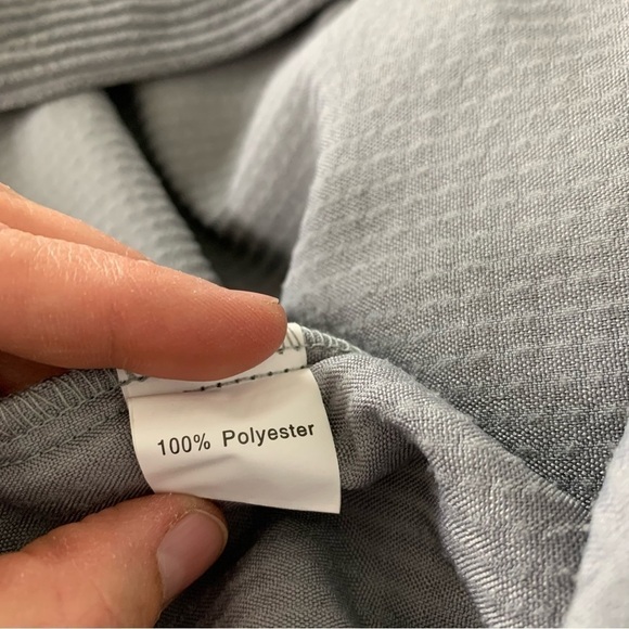 Corduroy Cropped Shacket Gray Size Large Front Pockets - Picture 11 of 15
